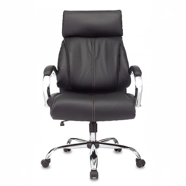 Кресло руководителя Бюрократ T-9904NSL черный эко.кожа крестов. металл хром