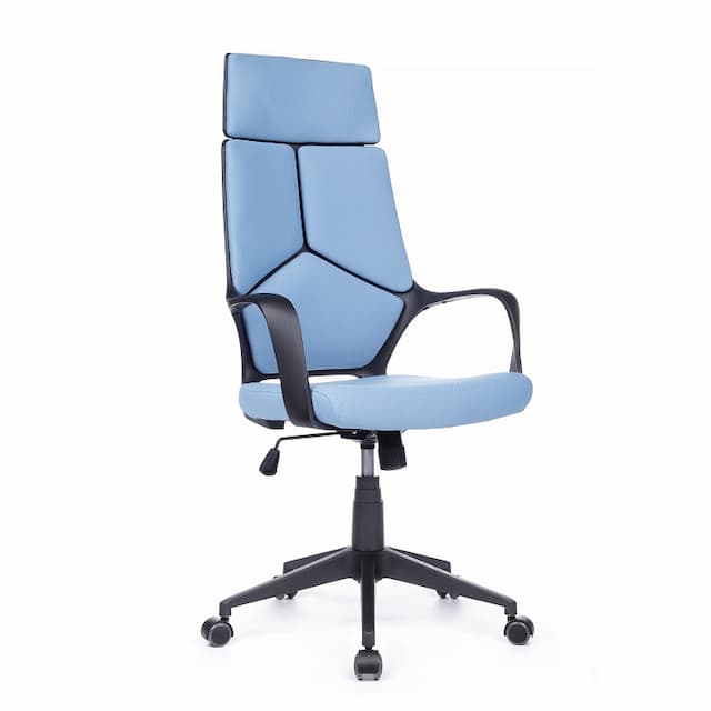 Кресло офисное Riva Chair IQ Rv (8989) черный пластик/синий