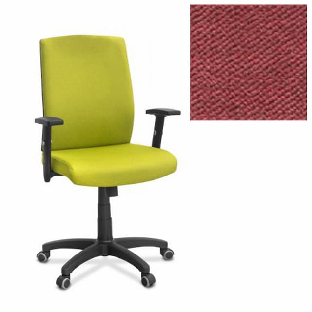 Офисное кресло для персонала Юнитекс Alfa A/SL/1D ткань Сахара красная С30