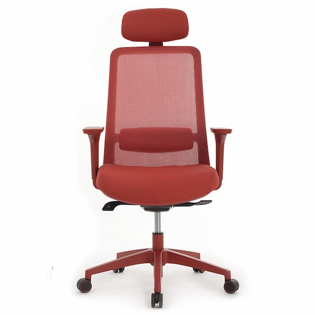 Кресло RV DESIGN Work (W-218C) красный пластик / красная сетка