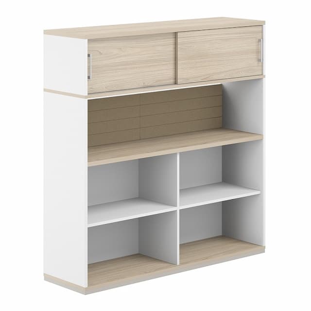 Стеллаж-комбо 1438 односторонний Norden Allegro AG.252.440.652.BG с антресолью и экраном тканевым низким