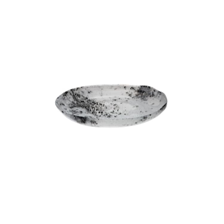 Блюдо ARDACAM Amorf ARD 11211.65 d 40,8 см h 7,2 см (стекло, цвет / декор белый с черными вкраплениями)